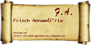 Frisch Annamária névjegykártya